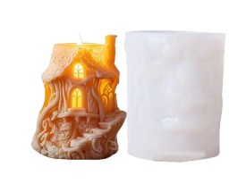 Molde silicona vela casita del bosque